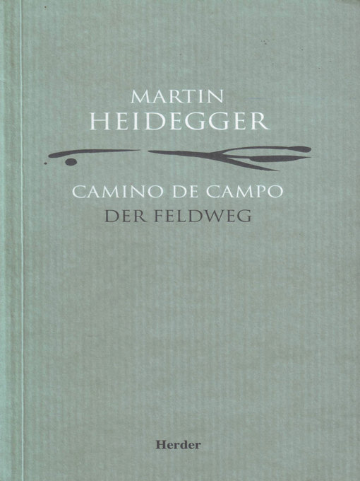 Title details for Camino de campo by Martin Heidegger - Wait list